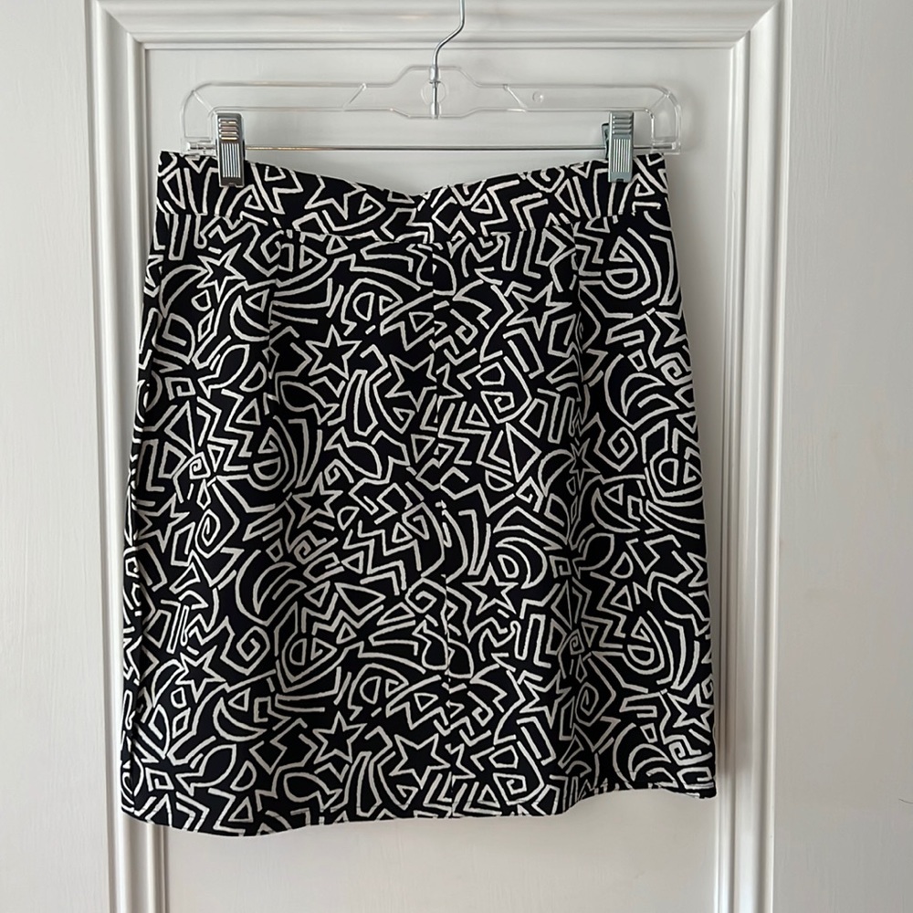 Vintage geometric design mini skirt